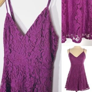 Lulu's Purple Lace Cocktail Dress
